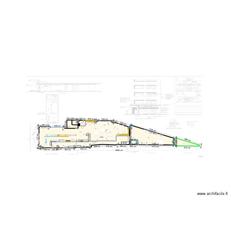 Casino Pau. Plan de 8 pièces et 370 m2