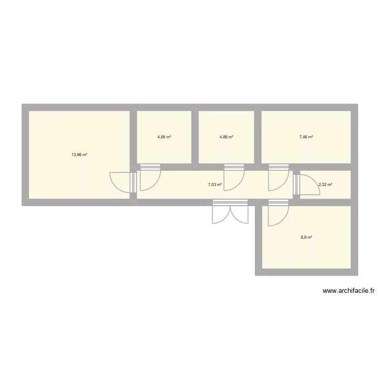 Maison Maman original. Plan de 7  et 49 m²