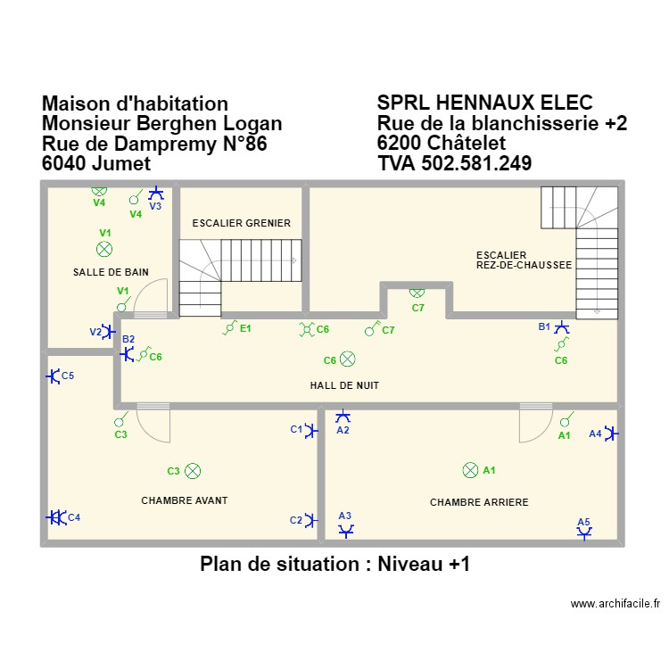 Logan +1. Plan de 4 pièces et 111 m2