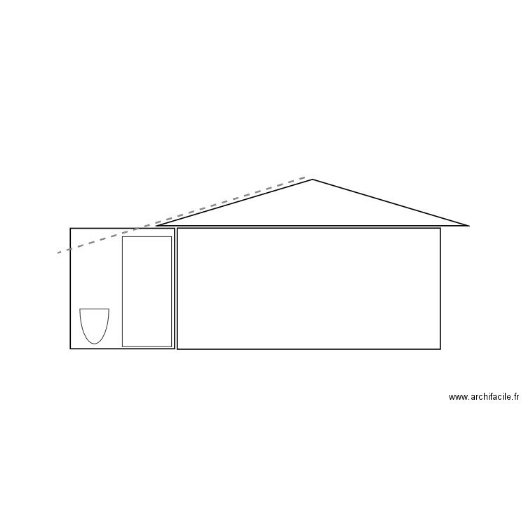 facade pente du toit. Plan de 0 pièce et 0 m2