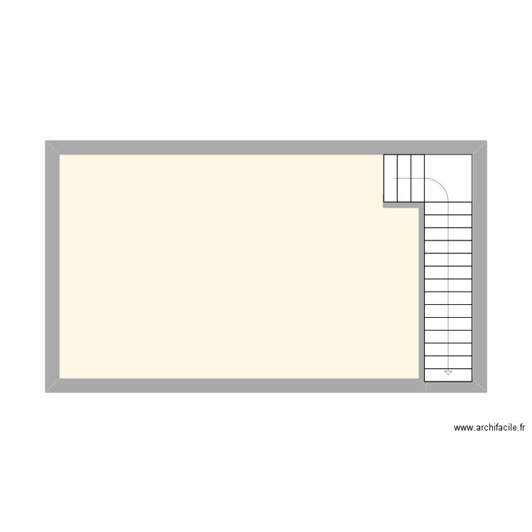 Plan de l'atelier df. Plan de 1 pièce et 33 m2