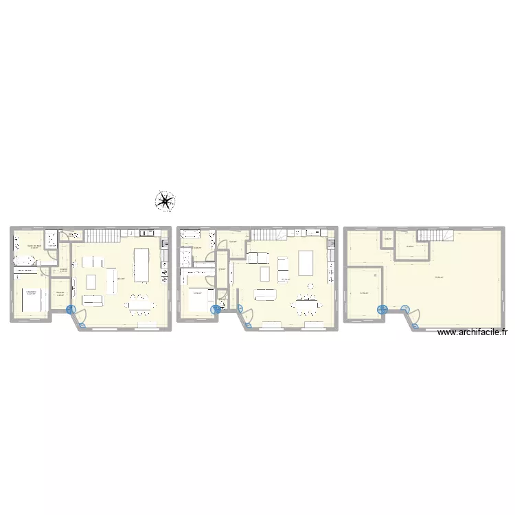 Maison2. Plan de 25 pièces et 401 m²