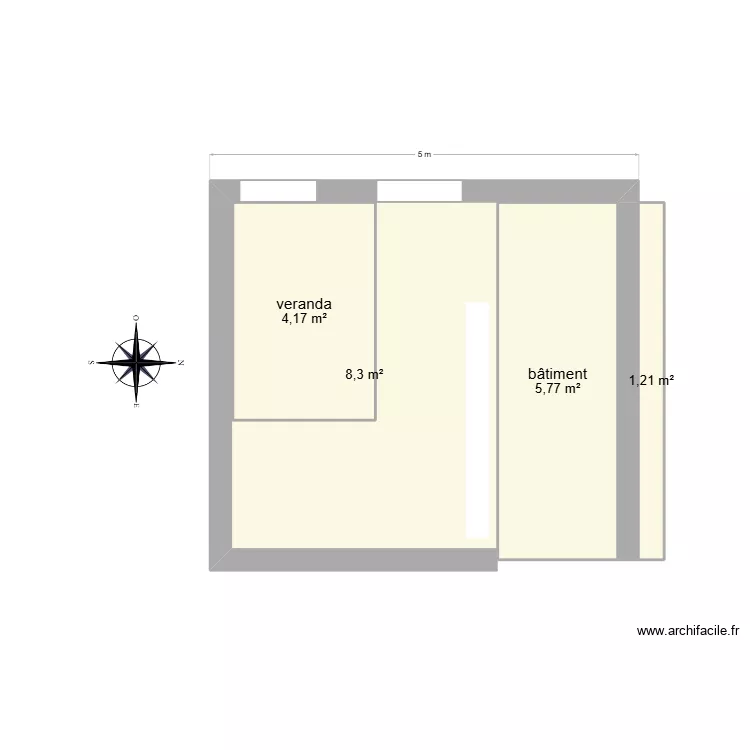 cuisine la cap ext. Plan de 4 pièces et 24 m²