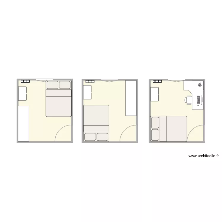 chambre emile. Plan de 3  et 31 m²