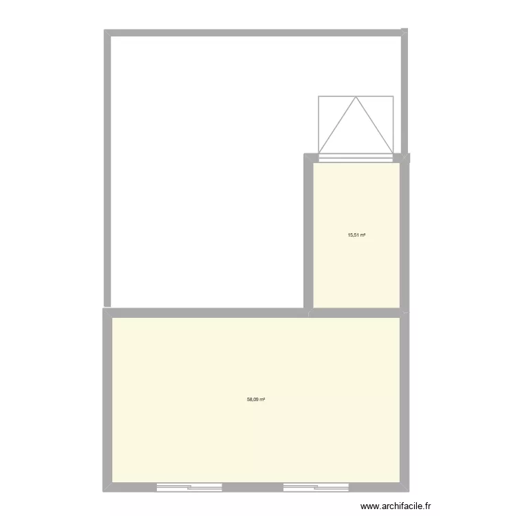 Noyalo. Plan de 2  et 74 m²