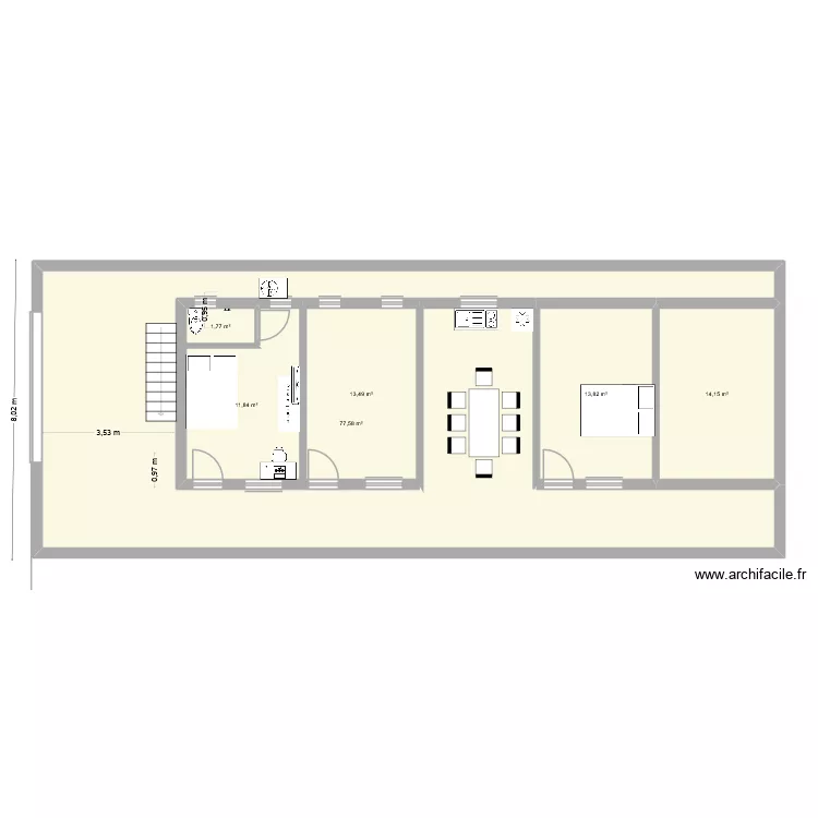Branjan Tamantirto Kos 1st floor. Plan de 6  et 133 m²