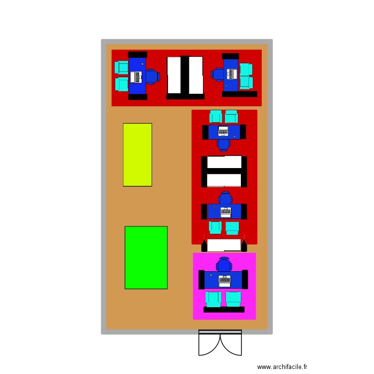 IXINA. Plan de 5 pièces et 38 m2
