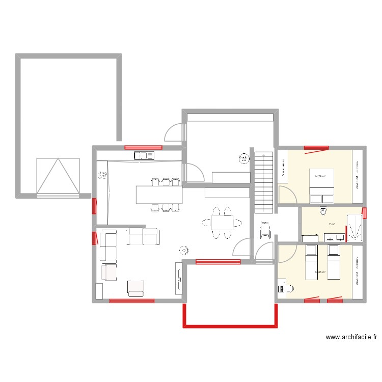 dernier plan beris. Plan de 3 pièces et 37 m2