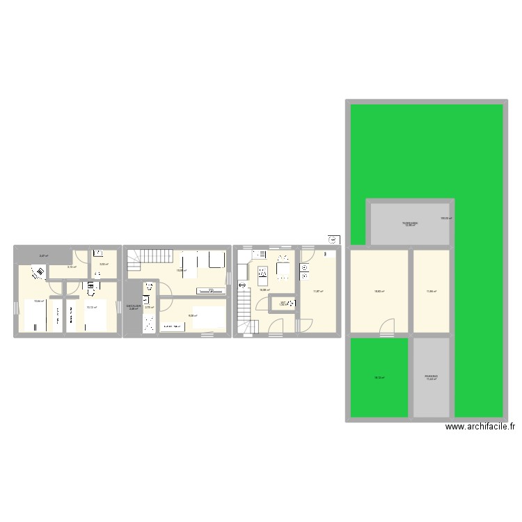 LE PELLERIN. Plan de 17 pièces et 329 m2