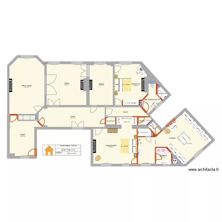 135 Raspail 5e Projet V3 Ter 2. Plan de 30 et 196 m² 135 Raspail 5e Projet V3 Ter 2. Plan de 30 et 196 m²