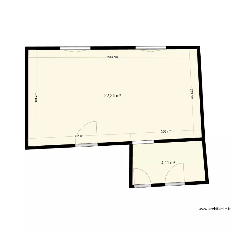 appartement 2 salon. Plan de 