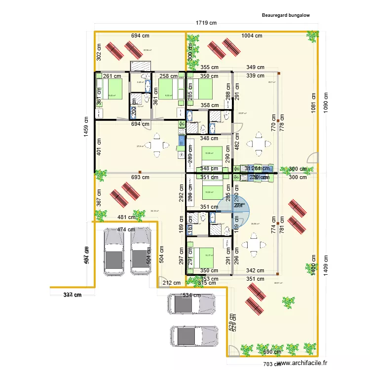 Beauregard bungalow Stef /17m20 9.2. Plan de 18  et 337 m²