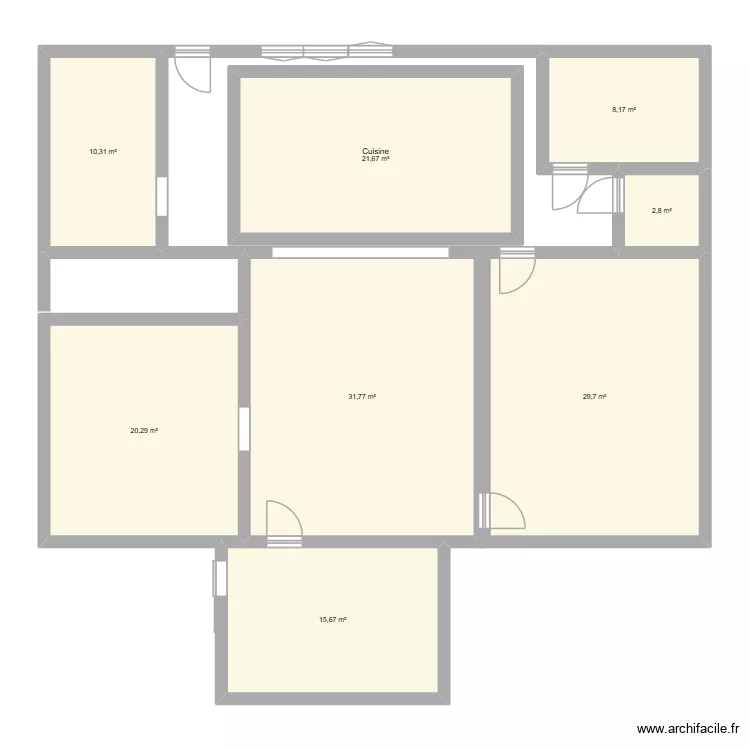 Maison Étricourt-Manancourt. Plan de 8 et 140 m² Maison Étricourt-Manancourt. Plan de 8 et 140 m²