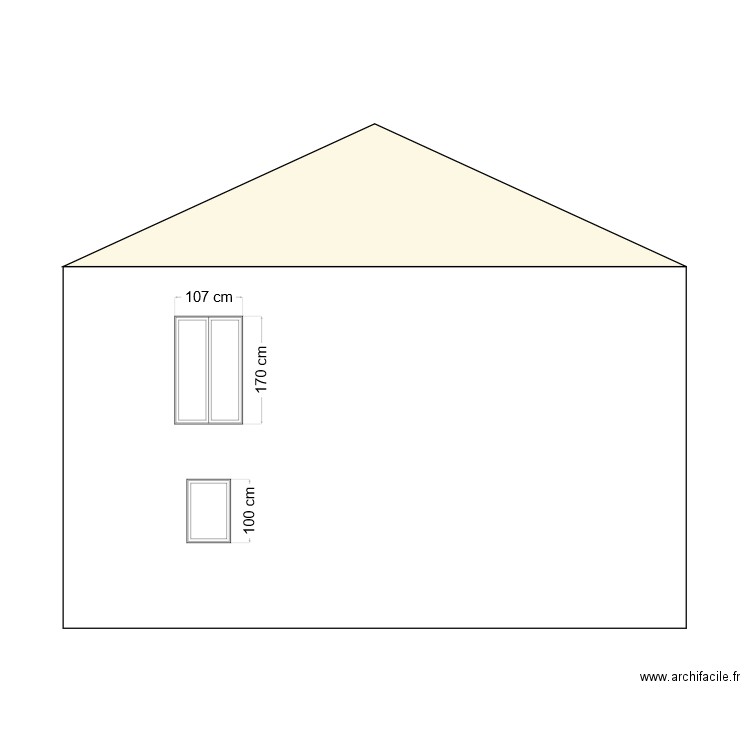 pignon nord après travaux. Plan de 0 pièce et 0 m2