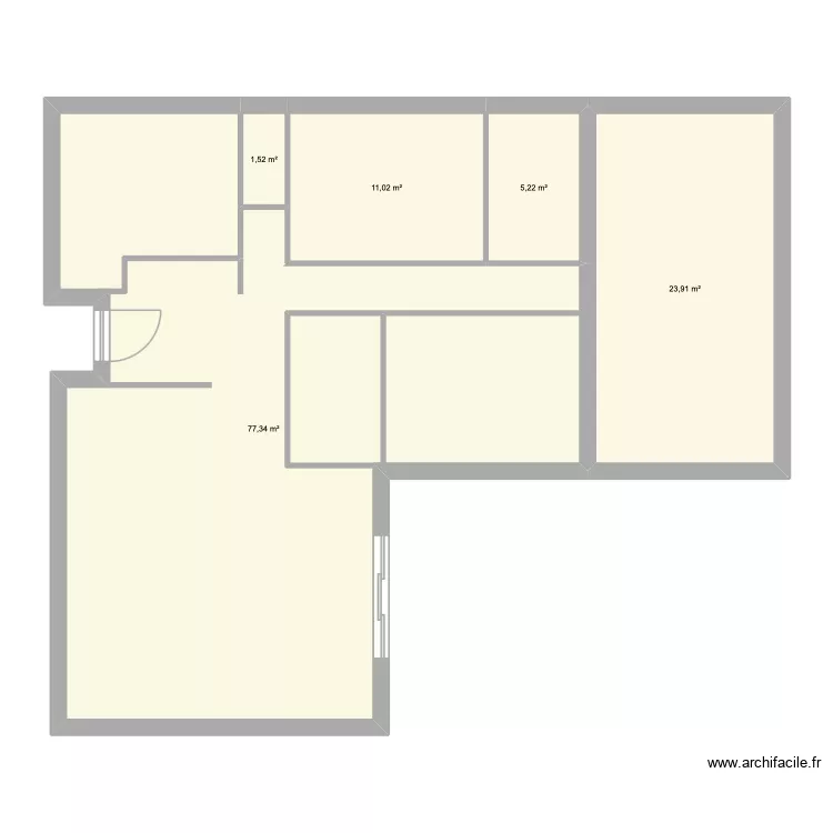 Projet maison v2. Plan de 5  et 119 m²