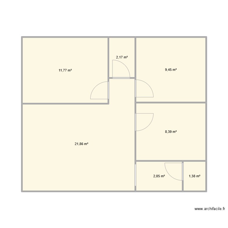 meaux maison perso. Plan de 7 pièces et 58 m2