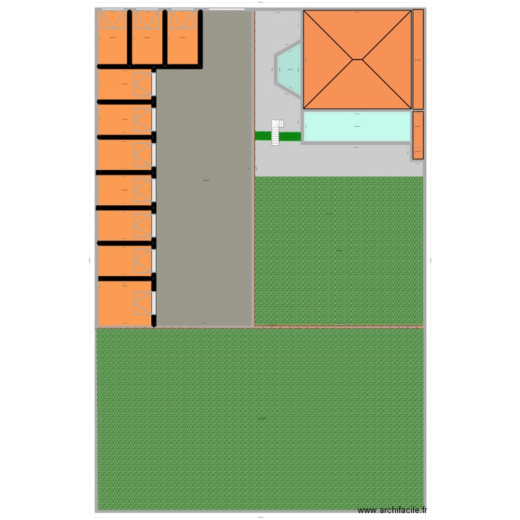 Forchies 2. Plan de 16 pièces et 1910 m2