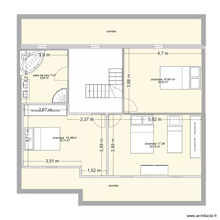 Ozoir la Ferri&egrave;re  1er &eacute;tage 29/3/2026 1. Plan de 6  et 98 m²
