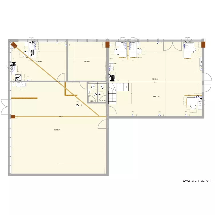 Projet WC 2 -Bureau - PLANETE BOIS. Plan de 5 et 205 m² Projet WC 2 -Bureau - PLANETE BOIS. Plan de 5 et 205 m²