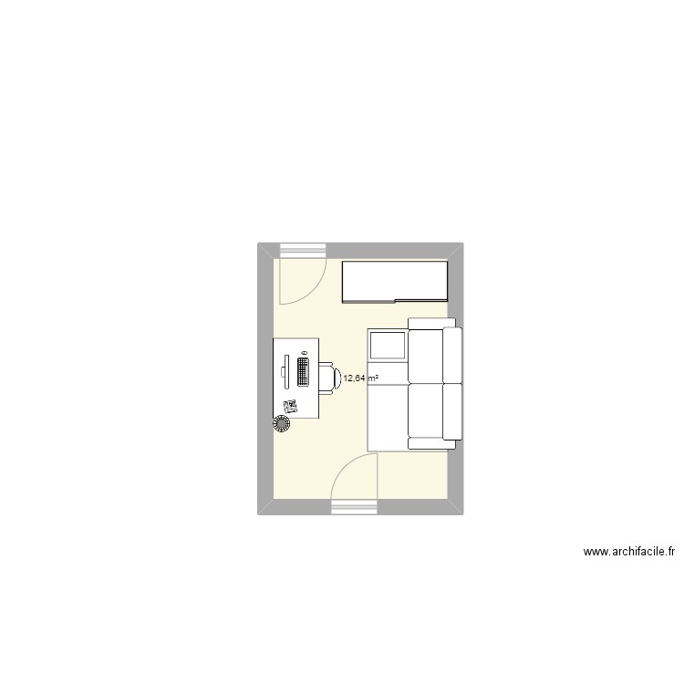 plan chambre Valentin. Plan de 0 pièce et 0 m2