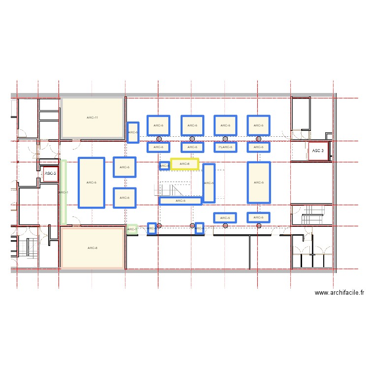 CIVA IXE-1. Plan de 25 pièces et 100 m2