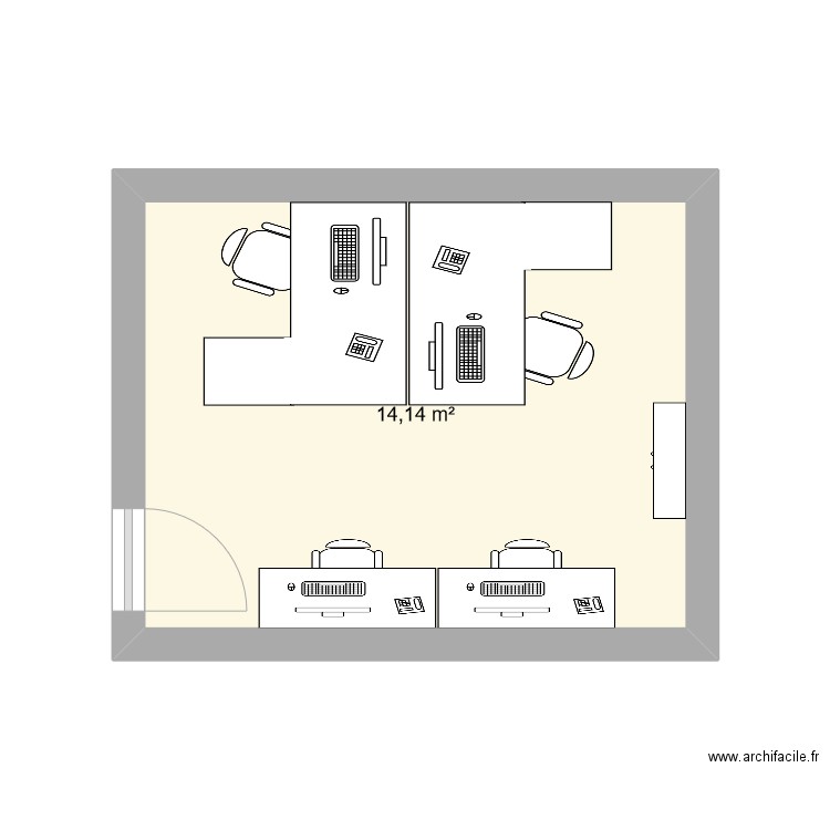 bureau média. Plan de 0 pièce et 0 m2