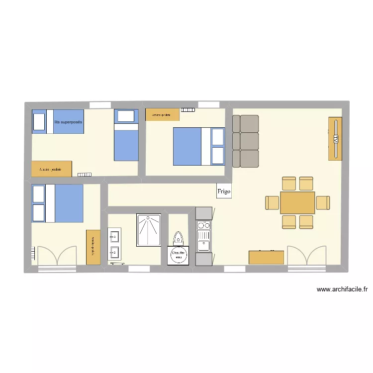 bungalow brunelet. Plan de 6 et 59 m² bungalow brunelet. Plan de 6 et 59 m²
