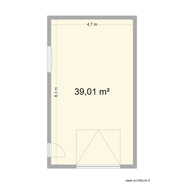 GARAGE. Plan de 1 pièce et 39 m2