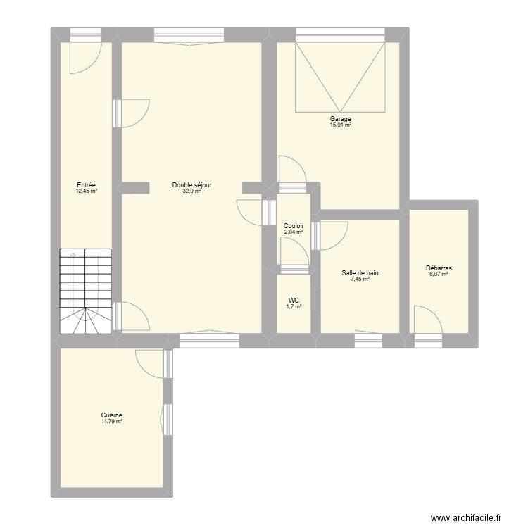 corswarem. Plan de 8 pièces et 90 m2