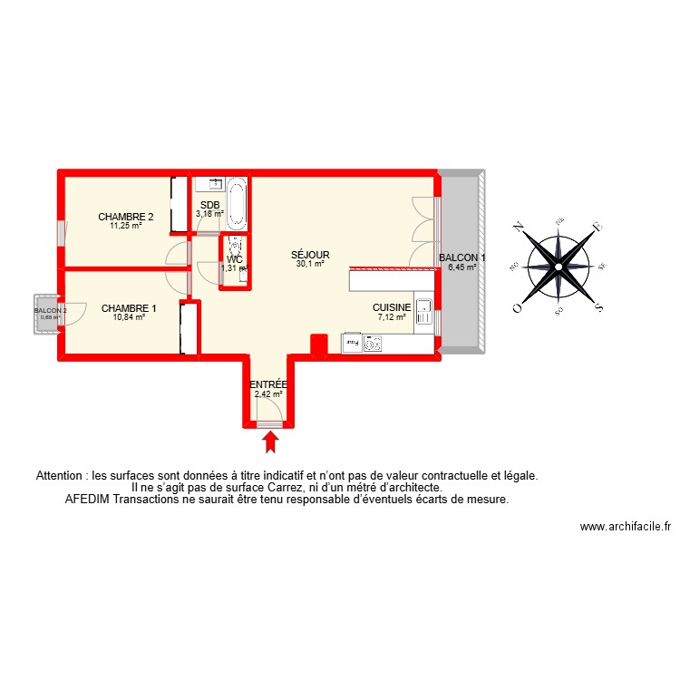 BI29740 -. Plan de 11 pièces et 89 m2