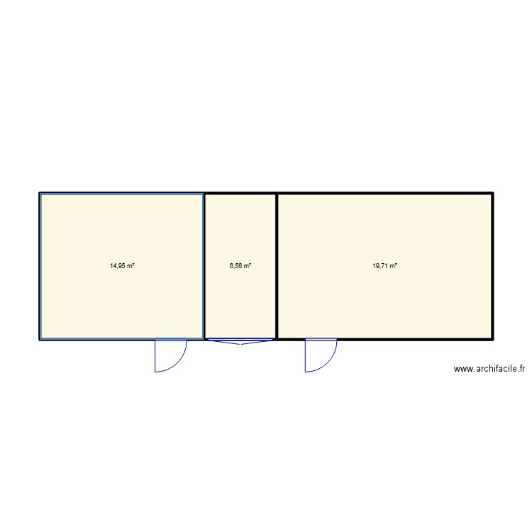 AirBNB. Plan de 3 pièces et 41 m2
