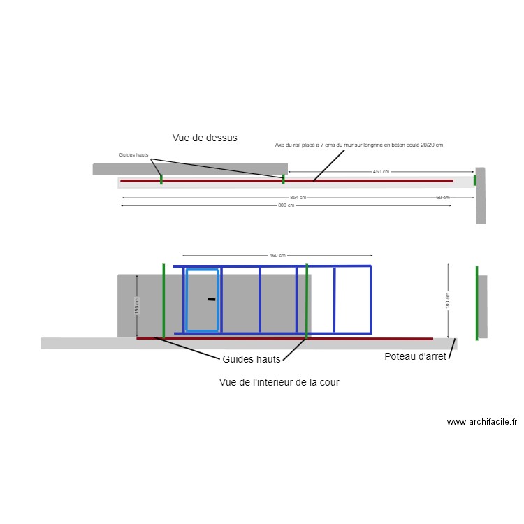 plan pose rail 4. Plan de 0 pièce et 0 m2