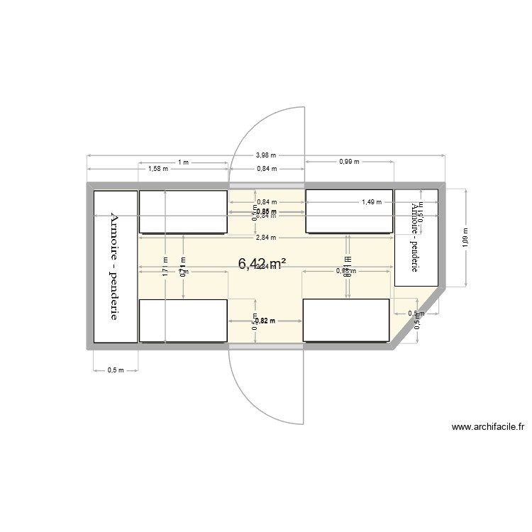dressing. Plan de 0 pièce et 0 m2 dressing. Plan de 0 pièce et 0 m2