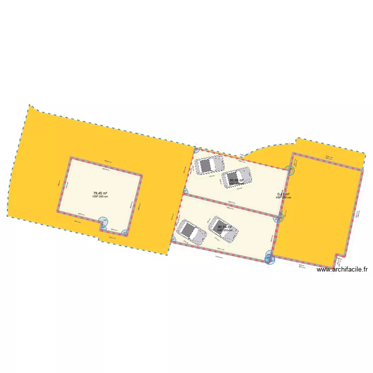 MAISON VETRAZ MONTHOUX CHEMIN CARR&eacute;E. Plan de 