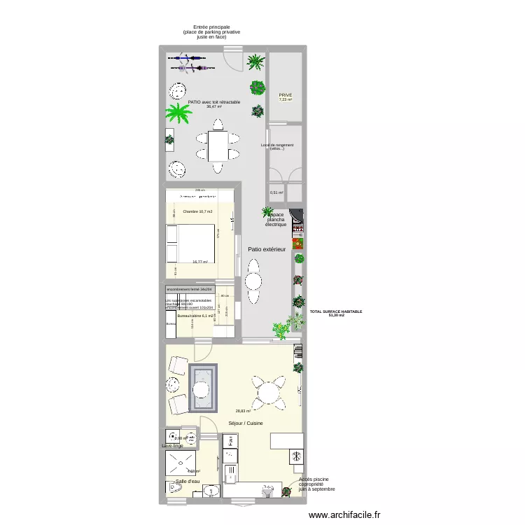 Villa La Cachette version 4. Plan de Villa La Cachette version 4. Plan de