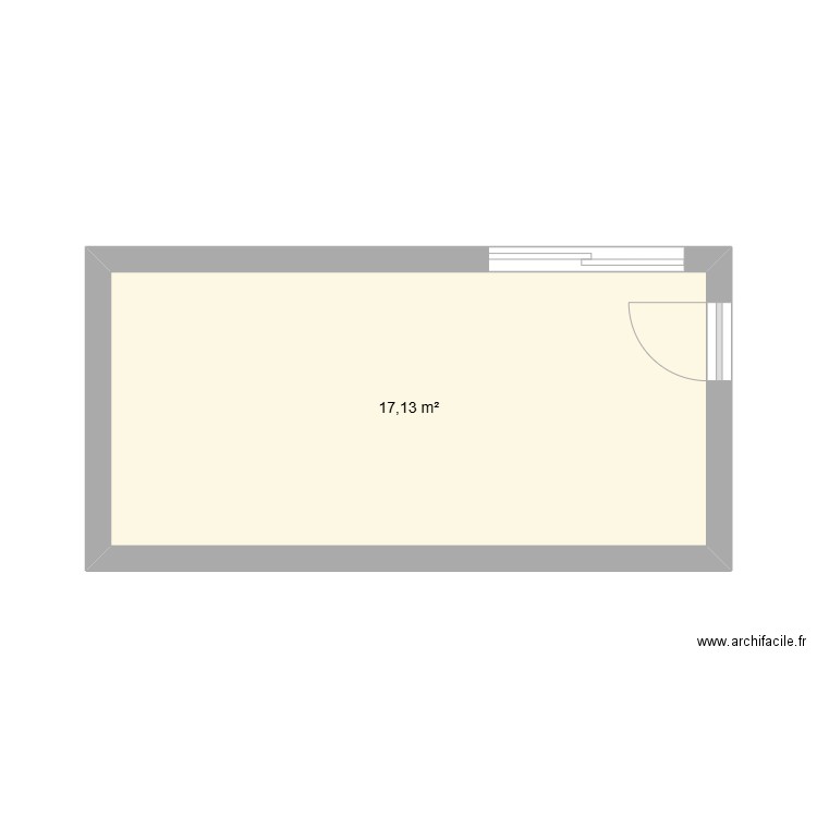 Bungalows Gardiens. Plan de 1 pièce et 17 m2