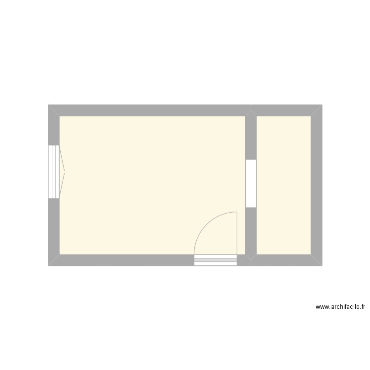DOUCET - ROUEN. Plan de 4 pièces et 21 m2
