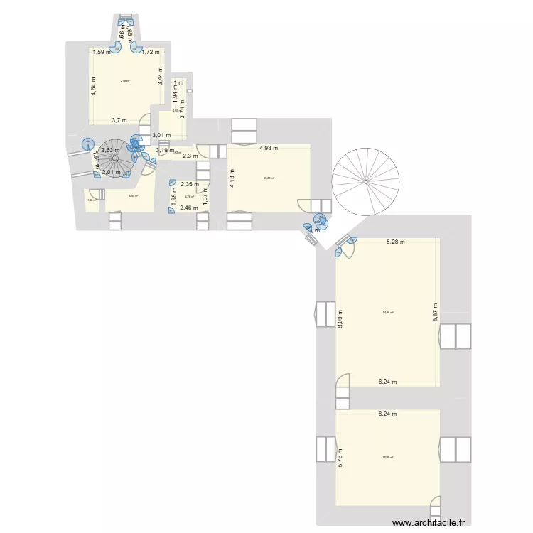Mareuil. Plan de 11 et 158 m² Mareuil. Plan de 11 et 158 m²