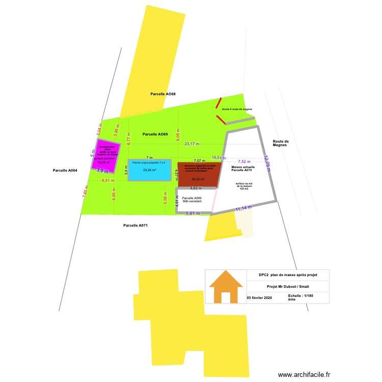 Plan de masse Piscine + appentis + abris. Plan de 0 pièce et 0 m2
