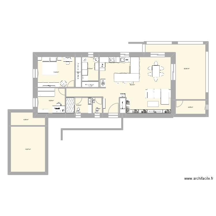 lot08 janv26. Plan de 13 pièces et 138 m2