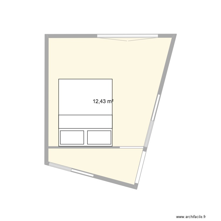chambre Bel-Air. Plan de 1 pièce et 12 m2