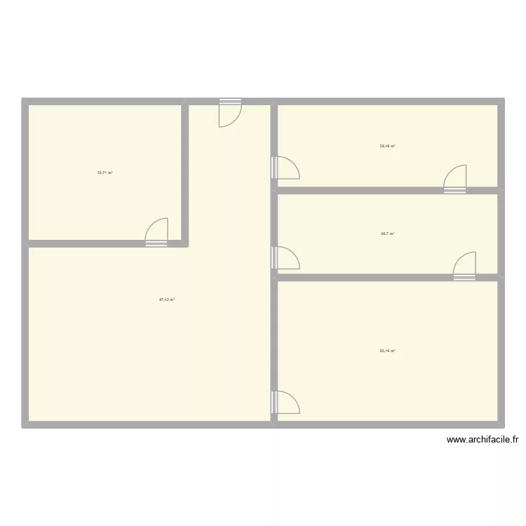 Maison de Sweet Home 3d. Plan de 5  et 229 m²
