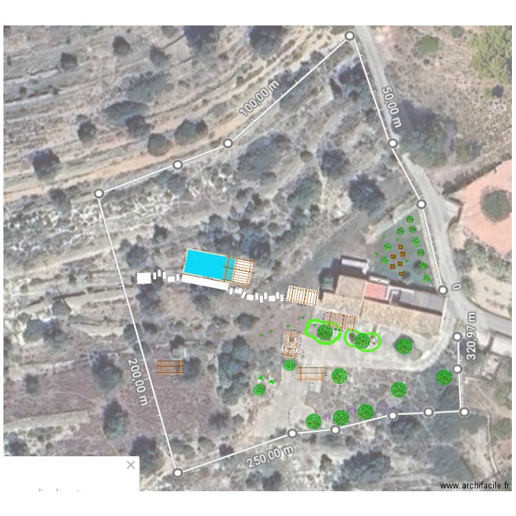 Bal Lau 4a sistema plan electrico e hidraulico exterior. Plan de 1 pièce et 4 m2