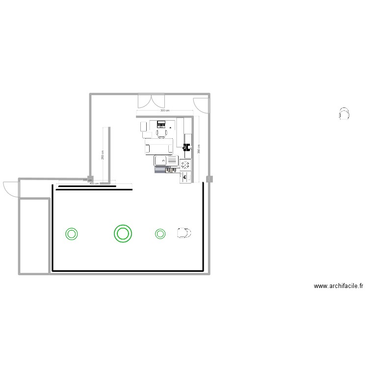 ddd. Plan de 1 pièce et 6 m2