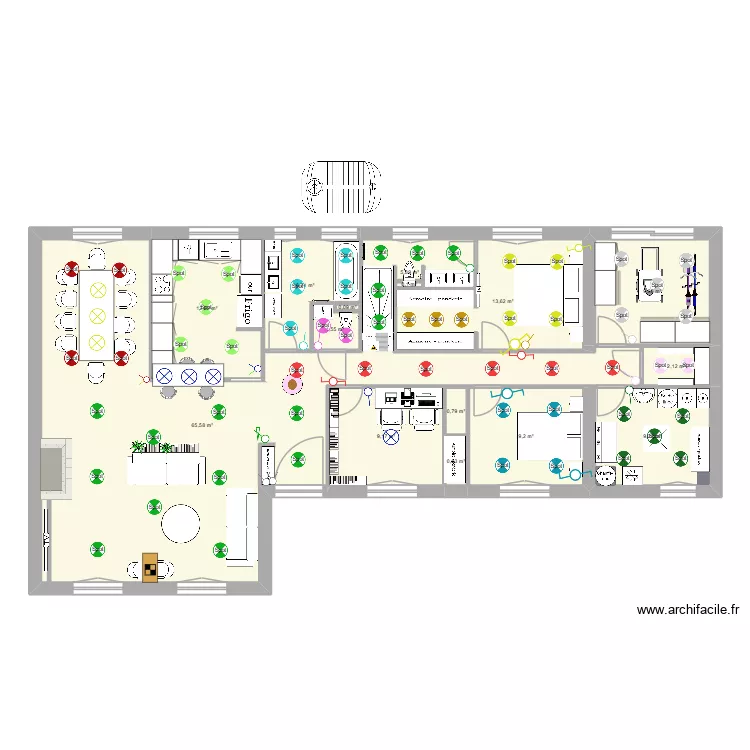 PLAN ECLAIRAGE V0 (04_26). Plan de 15  et 147 m²