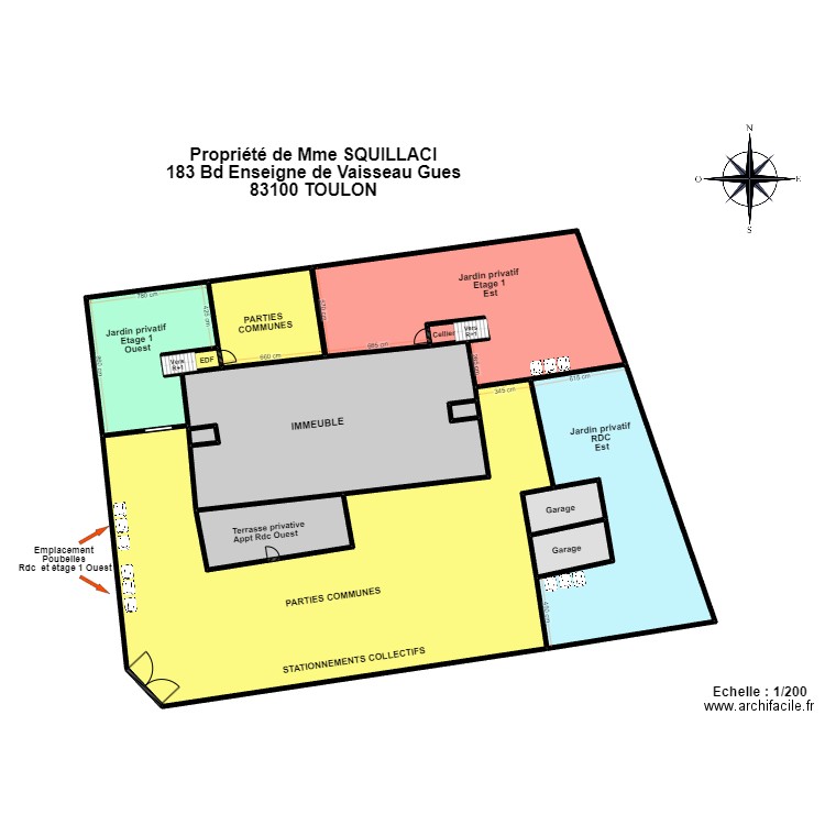 VAISSEAU GUES. Plan de 13 pièces et 908 m2