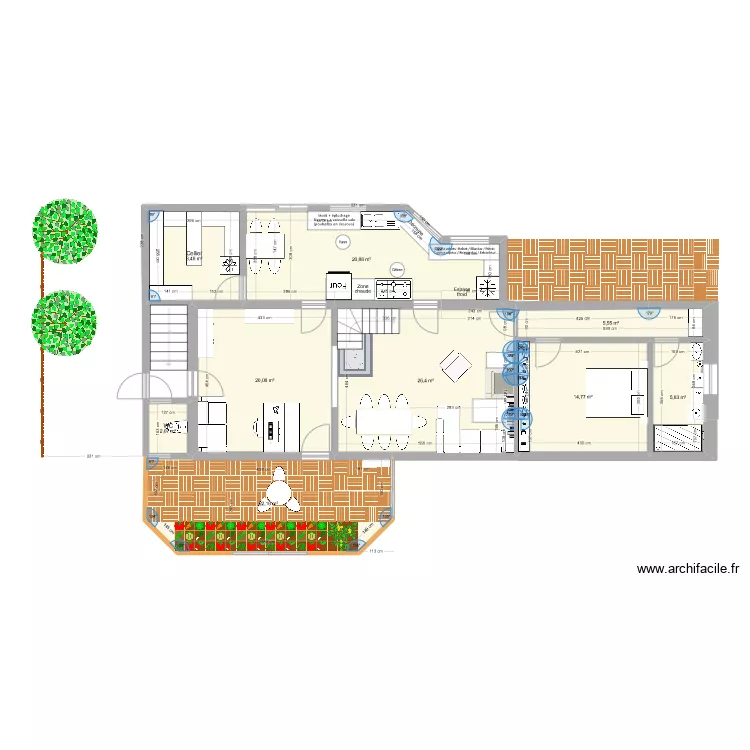 Projet au 19/11/2024 chgmt couloir. Plan de 