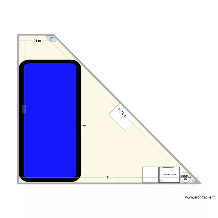 CARPORT EXISTANT. Plan de 1  et 49 m²