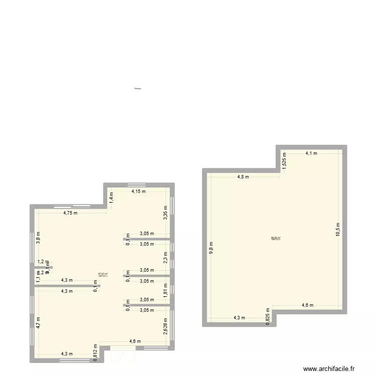 mni 1. Plan de 2  et 178 m²