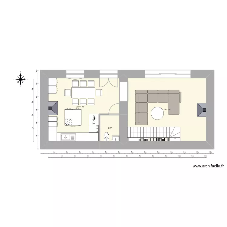 JPS-Perso mtsé n0. Plan de 3 Pièces et 55 m² JPS-Perso mtsé n0. Plan de 3 Pièces et 55 m²